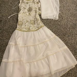 Indian/Pakistani 3-piece Top, Ghagara, Dupatta